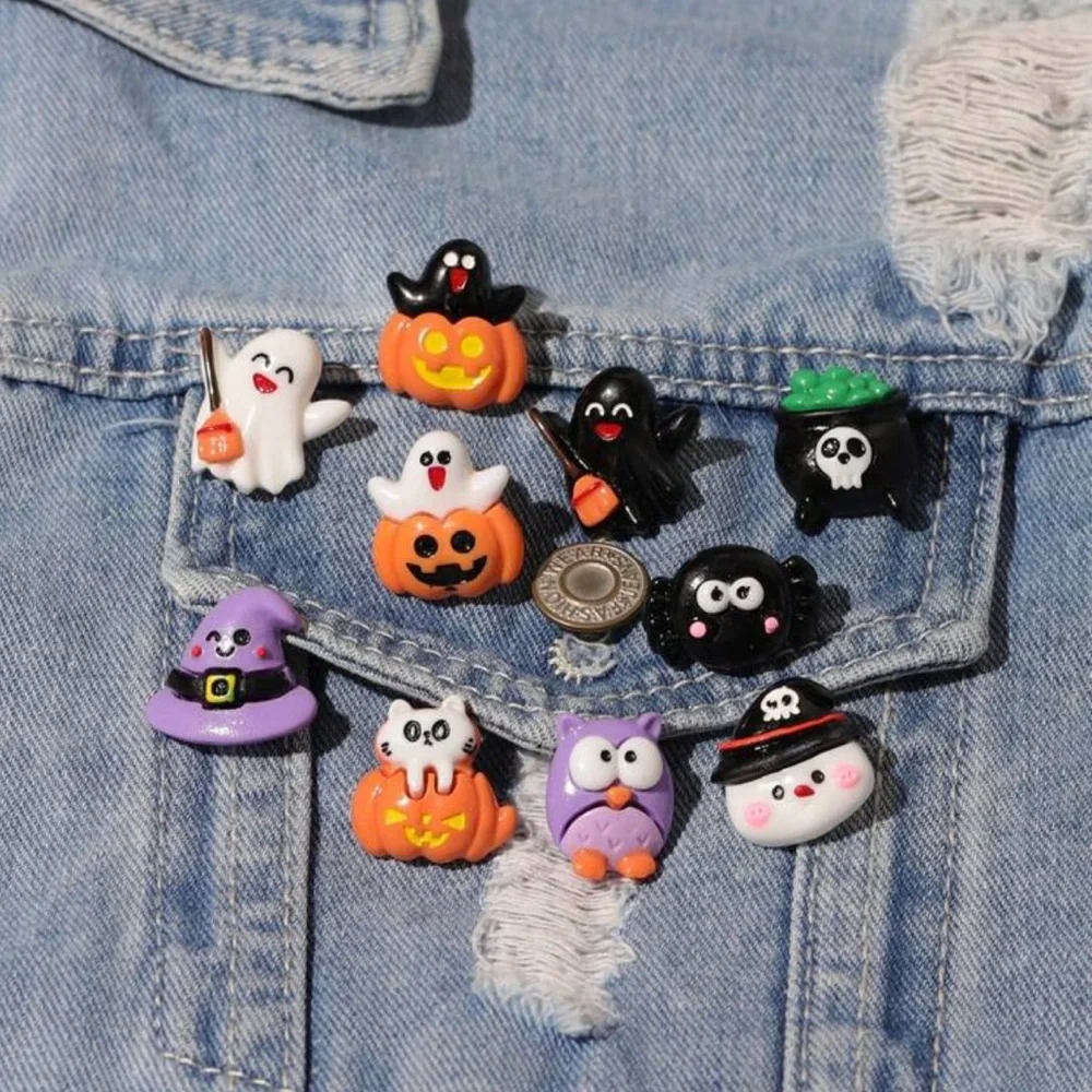 10 pcs/set Resin Halloween Pins